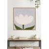image:imageKate and Laurel Framed Canvas Wall Art Print White Tulip by Gabrielly Guedes 22 x 22 Sylvie Natural Frame Modern Contemporary Flower Art for Wall DecorSylvie Natural