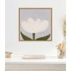 image:imageKate and Laurel Framed Canvas Wall Art Print White Tulip by Gabrielly Guedes 22 x 22 Sylvie Natural Frame Modern Contemporary Flower Art for Wall DecorSylvie Natural