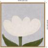 image:imageKate and Laurel Framed Canvas Wall Art Print White Tulip by Gabrielly Guedes 22 x 22 Sylvie Natural Frame Modern Contemporary Flower Art for Wall DecorSylvie Natural