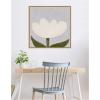 image:imageKate and Laurel Framed Canvas Wall Art Print White Tulip by Gabrielly Guedes 22 x 22 Sylvie Natural Frame Modern Contemporary Flower Art for Wall DecorSylvie Natural