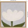 image:imageKate and Laurel Framed Canvas Wall Art Print White Tulip by Gabrielly Guedes 22 x 22 Sylvie Natural Frame Modern Contemporary Flower Art for Wall DecorSylvie Natural