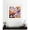 image:imageKate and Laurel Framed Wall Art Print Azure leaves by Inkheart Designs 26 x 26 Woodgrain Stripe Blonde Frame Modern Contemporary Flowers Art for Wall Decor34L x 34W