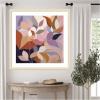 image:imageKate and Laurel Framed Wall Art Print Azure leaves by Inkheart Designs 26 x 26 Woodgrain Stripe Blonde Frame Modern Contemporary Flowers Art for Wall Decor34L x 34W