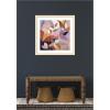 image:imageKate and Laurel Framed Wall Art Print Azure leaves by Inkheart Designs 26 x 26 Woodgrain Stripe Blonde Frame Modern Contemporary Flowers Art for Wall Decor26L x 26W