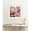 image:imageKate and Laurel Framed Wall Art Print Azure leaves by Inkheart Designs 26 x 26 Woodgrain Stripe Blonde Frame Modern Contemporary Flowers Art for Wall Decor26L x 26W