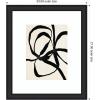 image:imageKate and Laurel Framed Wall Art Print Black Twist 1 by Alicia Bock 23 x 27 Oliver Black Narrow Frame Modern Contemporary Abstract Art for Wall Decor27L x 23W