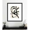 image:imageKate and Laurel Framed Wall Art Print Black Twist 1 by Alicia Bock 23 x 27 Oliver Black Narrow Frame Modern Contemporary Abstract Art for Wall Decor43L x 35W