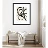 image:imageKate and Laurel Framed Wall Art Print Black Twist 1 by Alicia Bock 23 x 27 Oliver Black Narrow Frame Modern Contemporary Abstract Art for Wall Decor43L x 35W