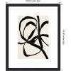 image:imageKate and Laurel Framed Wall Art Print Black Twist 1 by Alicia Bock 23 x 27 Oliver Black Narrow Frame Modern Contemporary Abstract Art for Wall Decor43L x 35W