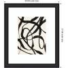 image:imageKate and Laurel Framed Wall Art Print Black Twist 4 by Alicia Bock 23 x 27 Oliver Black Narrow Frame Modern Contemporary Abstract Art for Wall Decor27L x 23W