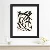 image:imageKate and Laurel Framed Wall Art Print Black Twist 4 by Alicia Bock 23 x 27 Oliver Black Narrow Frame Modern Contemporary Abstract Art for Wall Decor27L x 23W