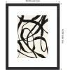 image:imageKate and Laurel Framed Wall Art Print Black Twist 4 by Alicia Bock 23 x 27 Oliver Black Narrow Frame Modern Contemporary Abstract Art for Wall Decor43L x 35W