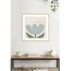 image:imageKate and Laurel Framed Wall Art Print Blue Flower by Gabrielly Guedes 25 x 25 Svelte Natural Frame Modern Contemporary Flower Art for Wall DecorSvelte Natural