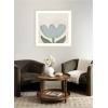 image:imageKate and Laurel Framed Wall Art Print Blue Flower by Gabrielly Guedes 25 x 25 Svelte Natural Frame Modern Contemporary Flower Art for Wall DecorSvelte Natural