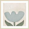 image:imageKate and Laurel Framed Wall Art Print Blue Flower by Gabrielly Guedes 25 x 25 Svelte Natural Frame Modern Contemporary Flower Art for Wall DecorSvelte Natural