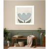 image:imageKate and Laurel Framed Wall Art Print Blue Flower by Gabrielly Guedes 25 x 25 Svelte Natural Frame Modern Contemporary Flower Art for Wall DecorSvelte Natural