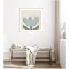 image:imageKate and Laurel Framed Wall Art Print Blue Flower by Gabrielly Guedes 25 x 25 Svelte Natural Frame Modern Contemporary Flower Art for Wall DecorSvelte Natural