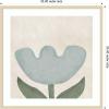 image:imageKate and Laurel Framed Wall Art Print Blue Flower by Gabrielly Guedes 25 x 25 Svelte Natural Frame Modern Contemporary Flower Art for Wall DecorSvelte Natural