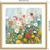 image:imageKate and Laurel Framed Wall Art Print Boho WIldflower Garden by The Creative Bunch Studio 26 x 26 Florence Gold Frame Bohemian Boho Flowers Nature Art for Wall Decor26L x 26W