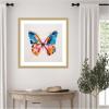 image:imageKate and Laurel Framed Wall Art Print Bold Colorful Brush Boho Butterfly by The Creative Bunch Studio 26 x 26 Florence Gold Frame Bohemian Boho Abstract Animals Art for Wall Decor26L x 26W