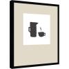 image:imageKate and Laurel Framed Wall Art Print Coffee by Gabrielly Guedes 21 x 25 Svelte Noir Black Frame Modern Contemporary Still Life Art for Wall Decor