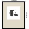 image:imageKate and Laurel Framed Wall Art Print Coffee by Gabrielly Guedes 21 x 25 Svelte Noir Black Frame Modern Contemporary Still Life Art for Wall Decor