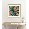 image:imageKate and Laurel Framed Wall Art Print Colorful Tropic Botanical Abstract Neutral Linen by The Creative Bunch Studio 26 x 26 Florence Gold Frame Bohemian Boho Abstract Flowers Art for Wall Decor26L x 26W