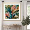 image:imageKate and Laurel Framed Wall Art Print Colorful Tropic Botanical Abstract Neutral Linen by The Creative Bunch Studio 26 x 26 Florence Gold Frame Bohemian Boho Abstract Flowers Art for Wall Decor34L x 34W