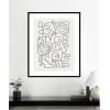 image:imageKate and Laurel Framed Wall Art Print Connected Lines by Gabrielly Guedes 21 x 25 Svelte Noir Black Frame Modern Contemporary Abstract Art for Wall DecorSvelte Noir Black
