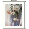 image:imageKate and Laurel Framed Wall Art Print Dangle Thumb Pastel Flower Bouquet by Mary Sparrow 22 x 26 Florence Silver Frame Modern Contemporary Flowers Art for Wall Decor42L x 34W
