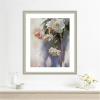 image:imageKate and Laurel Framed Wall Art Print Dangle Thumb Pastel Flower Bouquet by Mary Sparrow 22 x 26 Florence Silver Frame Modern Contemporary Flowers Art for Wall Decor26L x 22W