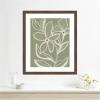 image:imageKate and Laurel Framed Wall Art Print Delicate Flowers with Veins by Nikita Jariwala 22 x 26 Florence Medium Brown Frame Modern Contemporary Flower Art for Wall Decor26L x 22W