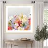 image:imageKate and Laurel Framed Wall Art Print Facing Each One by Emma Daisy 26 x 26 Woodgrain Stripe Blonde Frame Whimsical Flowers Nature Still Life Art for Wall Decor34L x 34W