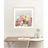 image:imageKate and Laurel Framed Wall Art Print Facing Each One by Emma Daisy 26 x 26 Woodgrain Stripe Blonde Frame Whimsical Flowers Nature Still Life Art for Wall Decor26L x 26W