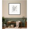 image:imageKate and Laurel Framed Wall Art Print Floral Bouquet by Gabrielly Guedes 26 x 26 Belmont Black Frame Modern Contemporary Flower Art for Wall DecorSvelte Noir Black