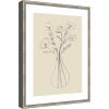 image:imageKate and Laurel Framed Wall Art Print Floral Vase by Gabrielly Guedes 19 x 25 Belvedere Silver Frame Modern Contemporary Flower Art for Wall DecorBelvedere Silver