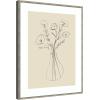 image:imageKate and Laurel Framed Wall Art Print Floral Vase by Gabrielly Guedes 19 x 25 Belvedere Silver Frame Modern Contemporary Flower Art for Wall DecorBelvedere Silver