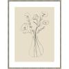 image:imageKate and Laurel Framed Wall Art Print Floral Vase by Gabrielly Guedes 19 x 25 Belvedere Silver Frame Modern Contemporary Flower Art for Wall DecorBelvedere Silver