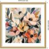 image:imageKate and Laurel Framed Wall Art Print Garden Bloom Abstract Bouquet II by The Creative Bunch Studio 26 x 26 Florence Gold Frame Bohemian Boho Flowers Nature Art for Wall Decor26L x 26W