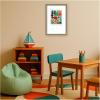 image:imageKate and Laurel Framed Wall Art Print Garden Songs Pt 1 by Kelly Knaga 18 x 26 Florence Light Brown Frame Mid Century Modern Abstract Art for Wall Decor
