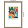 image:imageKate and Laurel Framed Wall Art Print Garden Songs Pt 1 by Kelly Knaga 18 x 26 Florence Light Brown Frame Mid Century Modern Abstract Art for Wall Decor