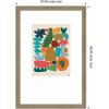 image:imageKate and Laurel Framed Wall Art Print Garden Songs Pt 2 by Kelly Knaga 18 x 26 Florence Light Brown Frame Modern Contemporary Abstract Art for Wall Decor