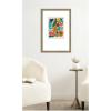 image:imageKate and Laurel Framed Wall Art Print Garden Songs Pt 2 by Kelly Knaga 18 x 26 Florence Light Brown Frame Modern Contemporary Abstract Art for Wall Decor