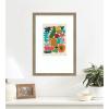 image:imageKate and Laurel Framed Wall Art Print Garden Songs Pt 2 by Kelly Knaga 18 x 26 Florence Light Brown Frame Modern Contemporary Abstract Art for Wall Decor