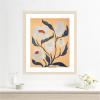 image:imageKate and Laurel Framed Wall Art Print Gray Flower by Emma Daisy 22 x 26 Woodgrain Stripe Blonde Frame Modern Contemporary Abstract Art for Wall Decor26L x 22W