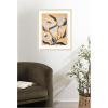 image:imageKate and Laurel Framed Wall Art Print Gray Flower by Emma Daisy 22 x 26 Woodgrain Stripe Blonde Frame Modern Contemporary Abstract Art for Wall Decor26L x 22W