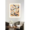 image:imageKate and Laurel Framed Wall Art Print Gray Flower by Emma Daisy 22 x 26 Woodgrain Stripe Blonde Frame Modern Contemporary Abstract Art for Wall Decor42L x 34W