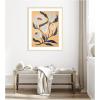 image:imageKate and Laurel Framed Wall Art Print Gray Flower by Emma Daisy 22 x 26 Woodgrain Stripe Blonde Frame Modern Contemporary Abstract Art for Wall Decor42L x 34W