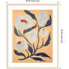 image:imageKate and Laurel Framed Wall Art Print Gray Flower by Emma Daisy 22 x 26 Woodgrain Stripe Blonde Frame Modern Contemporary Abstract Art for Wall Decor42L x 34W
