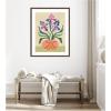 image:imageKate and Laurel Framed Wall Art Print Iris and Vase by Rachel Lee 22 x 26 Florence Medium Brown Frame Modern Contemporary Flowers Abstract Art for Wall Decor42L x 34W